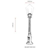 Opviq Vanjska lampa BSU-68197-1BSY-M1-B, 85 cm, Podna, IP65, E27, 60W, Crna | Eponuda.ba