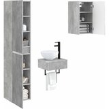  Set namještaja za kupaonicu 3 kom. Betonska siva 33 x 34,5 x 160 cm | Shoptok.si