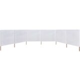 vidaXL 6-panelni vetrobran tkanina 800x120 cm peščeno bel, (20610444) | Shoptok.si
