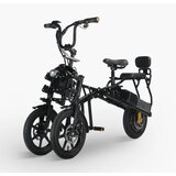 BENFUTO električni zložljivi tricikel S6, 3-kolesna stabilnost, dvojna baterija, hidravlične kolutne zavore, 1+2 sedeža(črna), (21335532) Cene