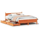  Okvir kreveta bez madraca voštano smeđi 135x190 cm od borovine | shoptok.hr