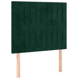  LED uzglavlje tamnozeleno 100x5x118/128 cm baršunasto | shoptok.hr