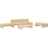  The Living Store Vrtna sedežna garnitura 5-delna z blazinami trdna tikovina - Vrtna Sedežna Garnitura, (21446040) | Shoptok.si