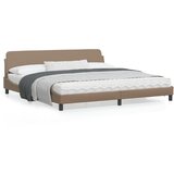 vidaXL Posteljni okvir z vzglavjem kapučino 200x200 cm umetno usnje, (21072852) | Shoptok.si