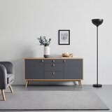 Bessagi Home komoda lena, siva, hrast | Shoptok.si