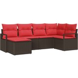  Set sofe s jastukom 6 pcs Smeđa poliratan | shoptok.hr