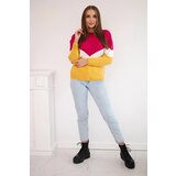 Kesi Sweater with geometric fuchsia + mustard patterns | Shoptok.si