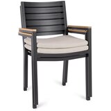 BIZZOTTO Antracitno siv kovinski vrtni stol Henna – | Shoptok.si