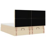 vidaXL otomanski okvir kreveta s madracima krem 180x200cm od tkanine | shoptok.hr