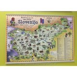 Kartografija medved lovro raziskuje slovenijo - otroška stenska karta slovenije, piši briši | Shoptok.si