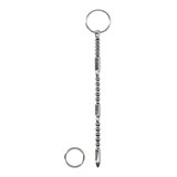 Ouch! Urethral Sounding Metal Ribbed Dilator with Ring | shoptok.hr