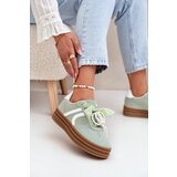 Boto Women Sneakers On Platform With Decorations Green Vinness | Shoptok.si