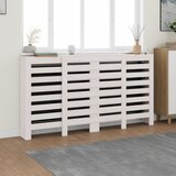 vidaXL Pokrov za radiator bela 210x21x85 cm trdna borovina Cene