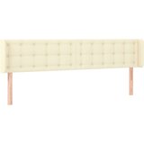  Vzglavje z ušesi krem 203x16x78/88 cm umetno usnje, (20736631) | Shoptok.si