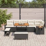  Sjedeća garnitura za vrt 9 kom. Crna poliratan 100 x 100 x 71 cm | shoptok.hr