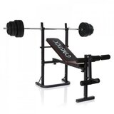  večfunkcijska vadbena klop gymstick weight bench STR-WB40 s setom 40kg uteži Cene
