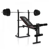 večfunkcijska vadbena klop gymstick weight bench STR-WB40 s setom 40kg uteži