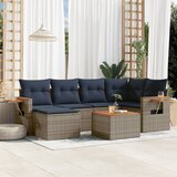 vidaXL 7-dijelni set vrtnih sofa od poliratana s jastucima sivi | shoptok.hr