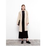 LC Waikiki Women's Trench Coat with Jacket Collar Straight Long Sleeve | shoptok.hr