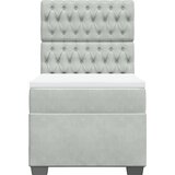  Box spring krevet s madracem svjetlosivi 80 x 200 cm baršunasti | shoptok.hr