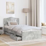  Okvir za krevet s ladicama Betonski sivi 90 x 190 cm - Beton siva 90 x 190 cm | shoptok.hr