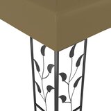  Sjenica s LED svjetlosnim trakama 3 x 3 m smeđe-siva | shoptok.hr