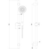 STIL set za tuš klizni držač s tušem i crijevom 150 cm, mat crni | shoptok.hr