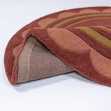 Flair Rugs Bordo rdeča ročno tkana volnena okrogla preproga ø 120 cm Lois – | Shoptok.si