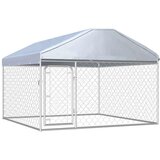Vanjski kavez za pse s krovom 200 x 200 x 135 cm Cijene