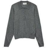 Aware Polo majice dolgi rokavi Noos Sikita Polo Shirt - Medium Grey Melange Siva Cene