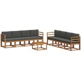  Set vanjskih sofa s jastukom 9 pcs Prirodna i antracit | shoptok.hr