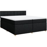 vidaXL Box spring postelja z vzmetnico črn 200x200 cm blago, (21309322) | Shoptok.si
