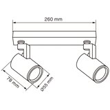 SPOT svetiljka LYNX 2xGU10/10W/230V bela | Eponuda.com