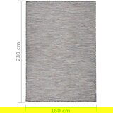 Vanjski tepih ravnog tkanja 160 x 230 cm smeđe-plava | shoptok.hr