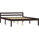  Posteljni okvir temno rjav iz trdne borovine 140x200 cm, (20606445) | Shoptok.si