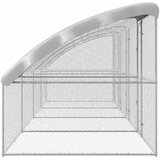  Kavez za piliće 4 pcs Srebrno 800 x 200 x 200 cm Čelik i PE | Eponuda.com