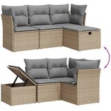  4-dijelni set vrtnih sofa s jastucima bež od poliratana | shoptok.hr