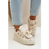 PM1 Women's Sneakers On Platform Beige Dolistana