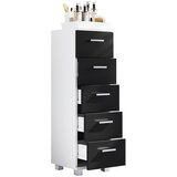 MID.YOU VISOKA KOMODA, črna, bela | Shoptok.si
