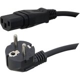 Hawa Priključni kabel za hladne naprave [ varnostni vtič - IEC vtičnica C13] črni 2 m 1008230, (20414179) | Shoptok.si
