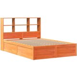vidaXL Posteljni okvir brez vzmetnice voščeno rjav 160x200 cm borovina | Shoptok.si