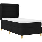 Krevet s opruga kutije s madracem Crna 200 x 90 cm tkanina | shoptok.hr