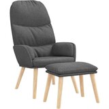  Stol za sproščanje s stolčkom svetlo sivo blago, (20821702) | Shoptok.si