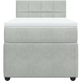 Box spring krevet s madracem svjetlosivi 90x190 cm baršunasti | shoptok.hr