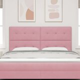  Vzglavje s gumbi, roza, 180 cm, žamet, (22051349) | Shoptok.si