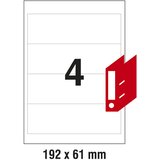  ETIKETE ILK ZA REGISTRATORE 192X61MM PK100L ZWECKFORM L4761-100 BIJELE | Shoptok.si