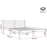  Okvir kreveta bez madraca voštano smeđi 120x190 cm od borovine | shoptok.hr