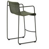 Kave Home Zelen kovinski vrtni barski stol Maurina – | Shoptok.si