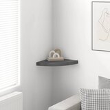  323913 Floating Corner Shelf High Gloss Grey 35x35x3,8 cm MDF | shoptok.hr