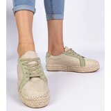 D/CEO marka niezdefiniowana Green women's espadrilles with laces Malsi Cijene